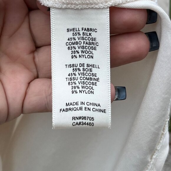 Rebecca Taylor Pale Pink Silk Viscose Puff Sleeve Top Size M - Picture 4 of 7